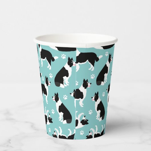 Collie縁どとPaw Print 紙コップ (右)