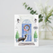 Collie縁ど引っ越し案内はがき ポストカード (スタンド正面)