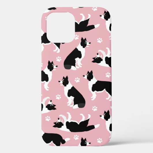 Collie縁ど and Paw Print Case-Mate iPhoneケース iPhone 12 Proケース (裏面)