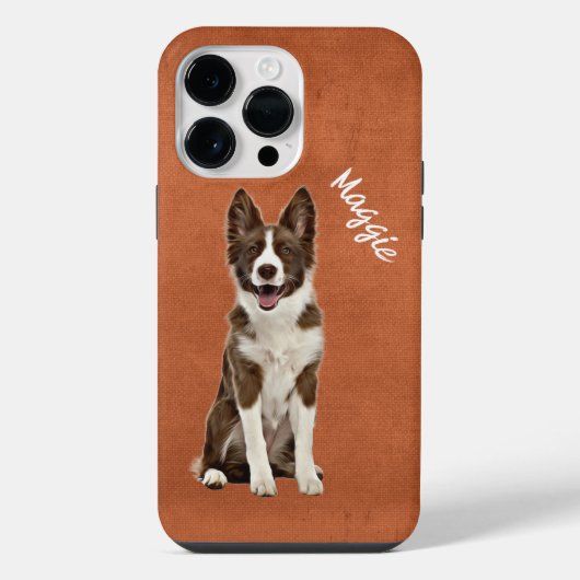 Collie縁ど Caseグランジ-Mate iPhoneケース iPhone 14 Pro Maxケース (裏面)