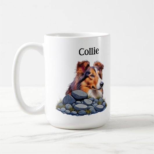 COLLIE - コリーが大好き コーヒーマグカップ (左)