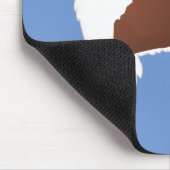 Collie 縁ど Red Dog Bread側面図シルエット マウスパッド (コーナー)