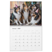 Collie Calendar カレンダー (1月 2027)