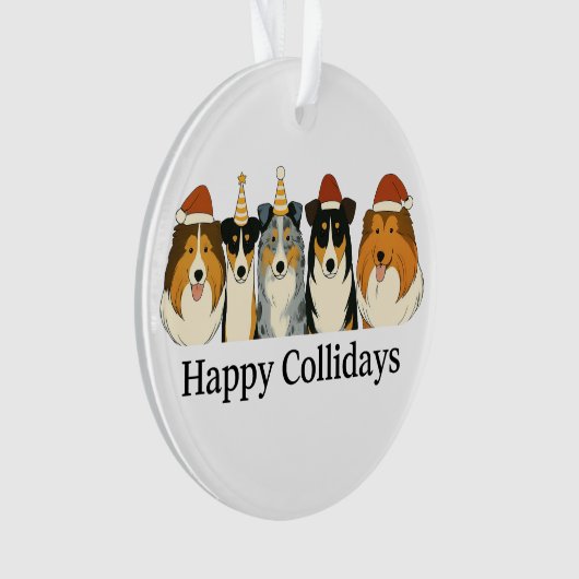 Collie Christmas Ornament  オーナメント (正面)