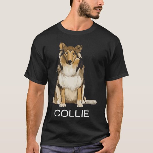 Collie Crazy Dog Tシャツ (正面)
