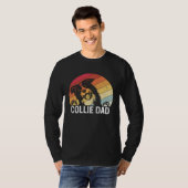 Collie dad collie dogs dad walking collie tシャツ (正面フル)