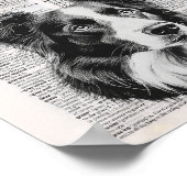 Collie Dictionary縁どページのアートワーク ポスター (角)