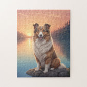Collie dog ジグソーパズル (縦)