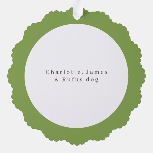 Collie Dog in Santa Hatフロントドアクリスマス オーナメントカード (裏面)