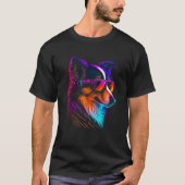 Collie Dog owner Vaporwave Notorious DJ Tシャツ (正面)