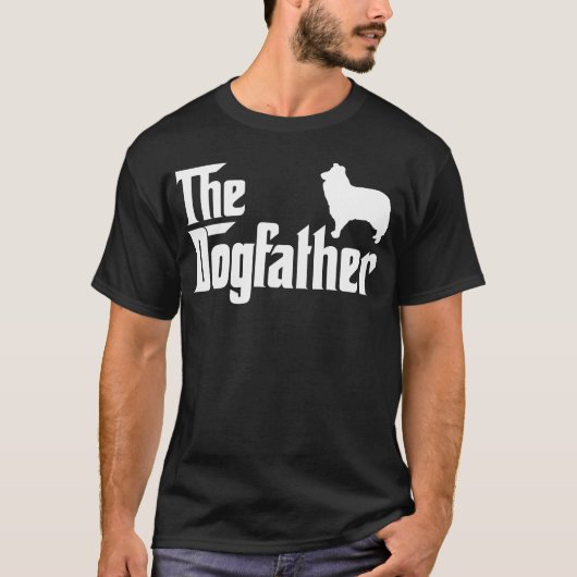 Collie Dogfather Dog Dad girl Tシャツ (正面)