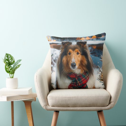 Collie Holiday  クッション (椅子)