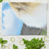 Collie in Mountains (Rough) 絵画's - Dog Art キッチンタオル (折り畳み)