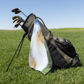 Collie in Mountains (Rough) 絵画's - Dog Art ゴルフタオル (グリーン)