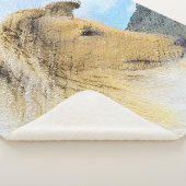 Collie in Mountains (Rough) 絵画's - Dog Art シェルパブランケット (3/4)