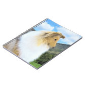 Collie in Mountains (Rough) 絵画's - Dog Art ノートブック (左側)