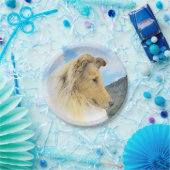 Collie in Mountains (Rough) 絵画's - Dog Art ペーパープレート (パーティー)