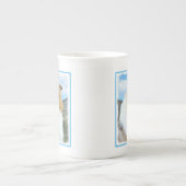 Collie in Mountains (Rough) 絵画's - Dog Art ボーンチャイナマグカップ (正面)