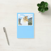 Collie in Mountains (Rough) 絵画's - Dog Art ポストイット (オフィス)