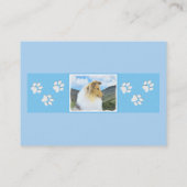 Collie in Mountains (Rough) 絵画's - Dog Art 名刺 (裏面)