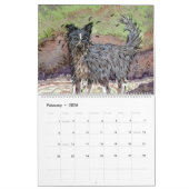 Collie Joy縁どカレンダー、1か月のページ/写真 カレンダー (2月 2026)