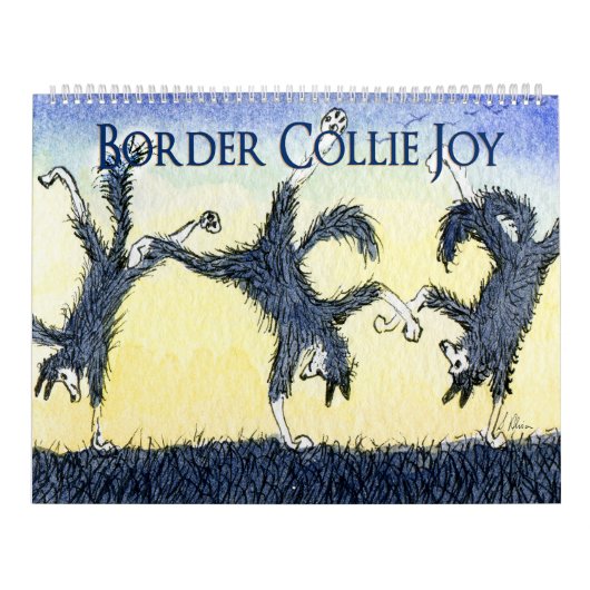 Collie Joy縁どカレンダー、1か月のページ/写真 カレンダー (カバー)