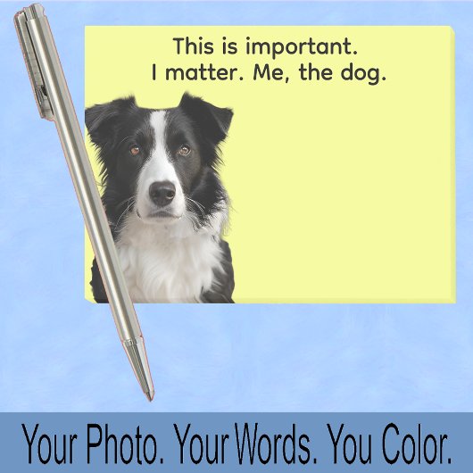 Collie or Your Dog Photo—Stocking Stuffer Cute ポストイット
