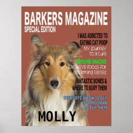 Collie Parody Magazine Cover  ポスター