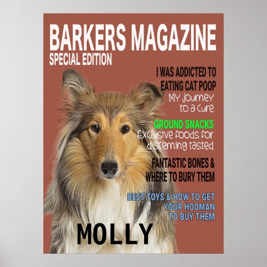 Collie Parody Magazine Cover  ポスター (正面)