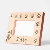 Collie Paw縁ど Print Dogの名前 レーザー彫刻フレーム (左)
