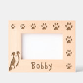 Collie Paw縁ど Print Dogの名前 レーザー彫刻フレーム (正面)