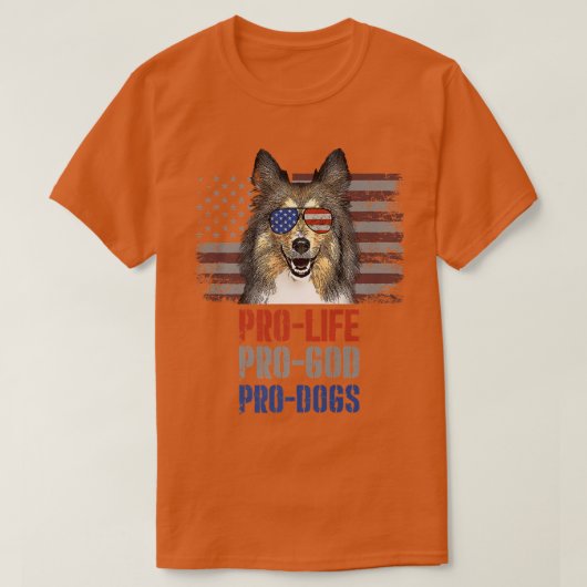 Collie Pro Life Pro God Pro Dogs Premium Tシャツ (デザイン正面)