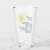 Collie Rough Dogシルエット&ポーグリッド タンブラーグラス (裏面)