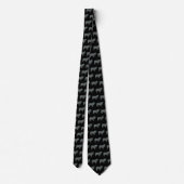 Collie Rough Dog Yellow & Black Grid Black Tie ネクタイ (裏面)