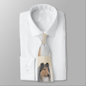 Collie (Rough) Painting - Cute Original Dog Art ネクタイ (タイ)