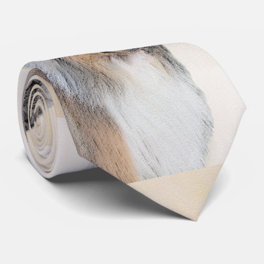 Collie (Rough) Painting - Cute Original Dog Art ネクタイ (ロール)