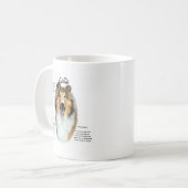Collie (sable rough)履歴デザイン コーヒーマグカップ (正面左)