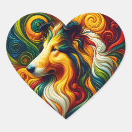Collie Swirl Sticker ハートシール