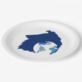 ColliesWithoutBorder logo ペーパープレート (アングル)