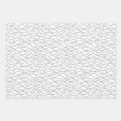 collines de neige bleu marin et blanc ラッピングペーパーシート (正面2)