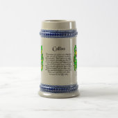 Collinsの家紋ステイン ビールジョッキ (中央)