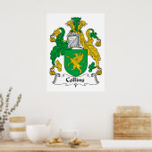 Collins Family Crest ポスター (キッチン)