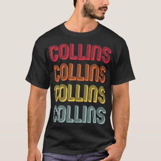 COLLINS Gift Surname Funny Retro Vintage Birthday Tシャツ