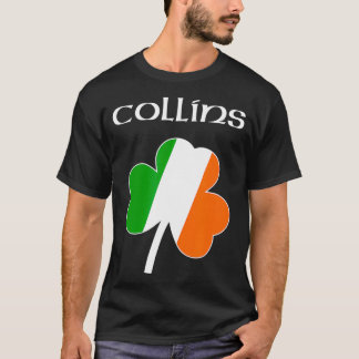 Collins Irish Last Name Gift Ireland Flag Tシャツ