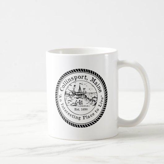 Collinsportのメインの役人のシール コーヒーマグカップ (右)