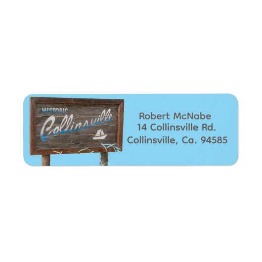 Collinsville California Return Address Label 2 ラベル (正面)
