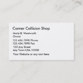 Collision Shop名刺 名刺 (裏面)