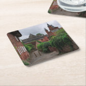 Collonges la弁柄、赤い村のコースター スクエアペーパーコースター (アングル)