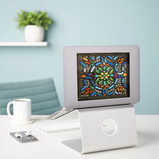 Collorful Ottoman pattern シール (デスク上のノートパソコン)