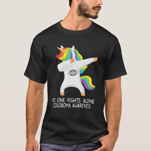 Coloboma Awraress Dabbing Unicorn Awareness Tシャツ (正面)